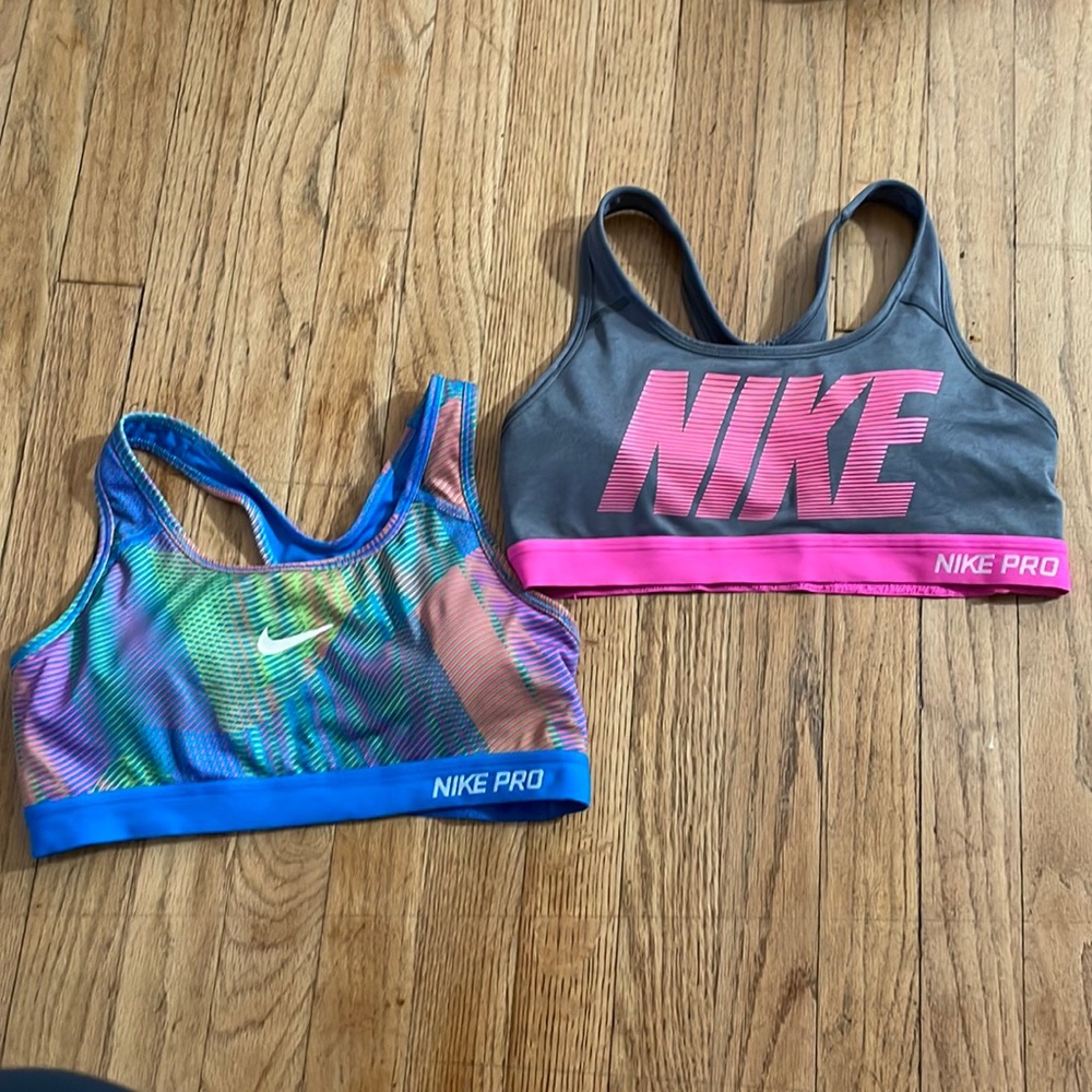 Lot of 2!‎ Nike Pro Dri-Fit Padded Sports Bra, M